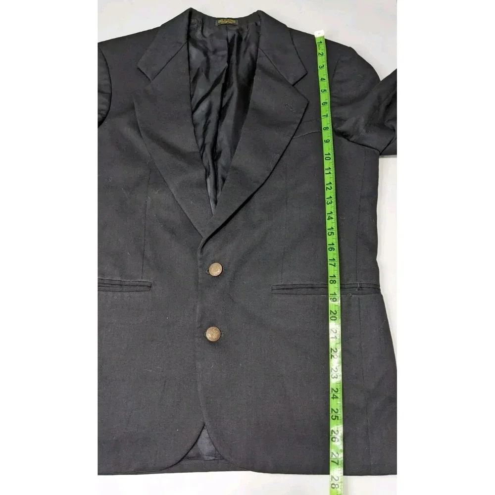 Oscar‎ De La Renta Mens Black Suit Jacket Size 36 S 202